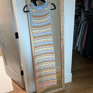 Colorful Striped Knit Maxi Dress